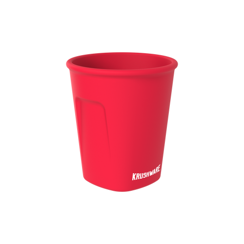 KRUSHWARE 350ml silicone rocks cup in red