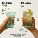 KRUSHWARE 470ml silicone pint cup flexible and stable in emerald