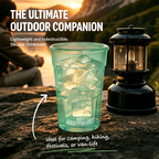 KRUSHWARE 470ml silicone pint cup the leightweight and indestructible outdoor companion in emerald