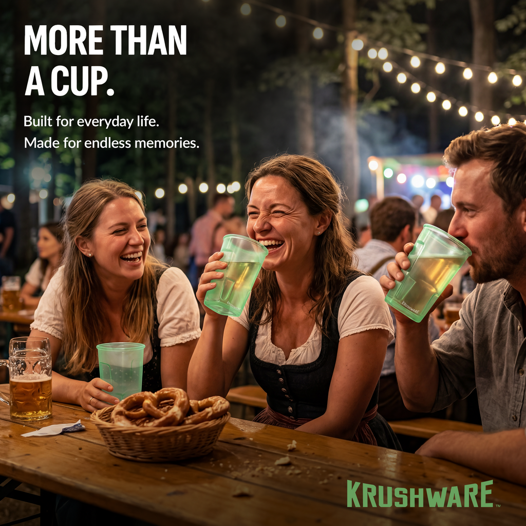 KRUSHWARE 470ml silicone pint cup for every day life and endless memories
