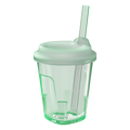 KRUSHWARE 350ml silicone rocks cup with lid and emerald