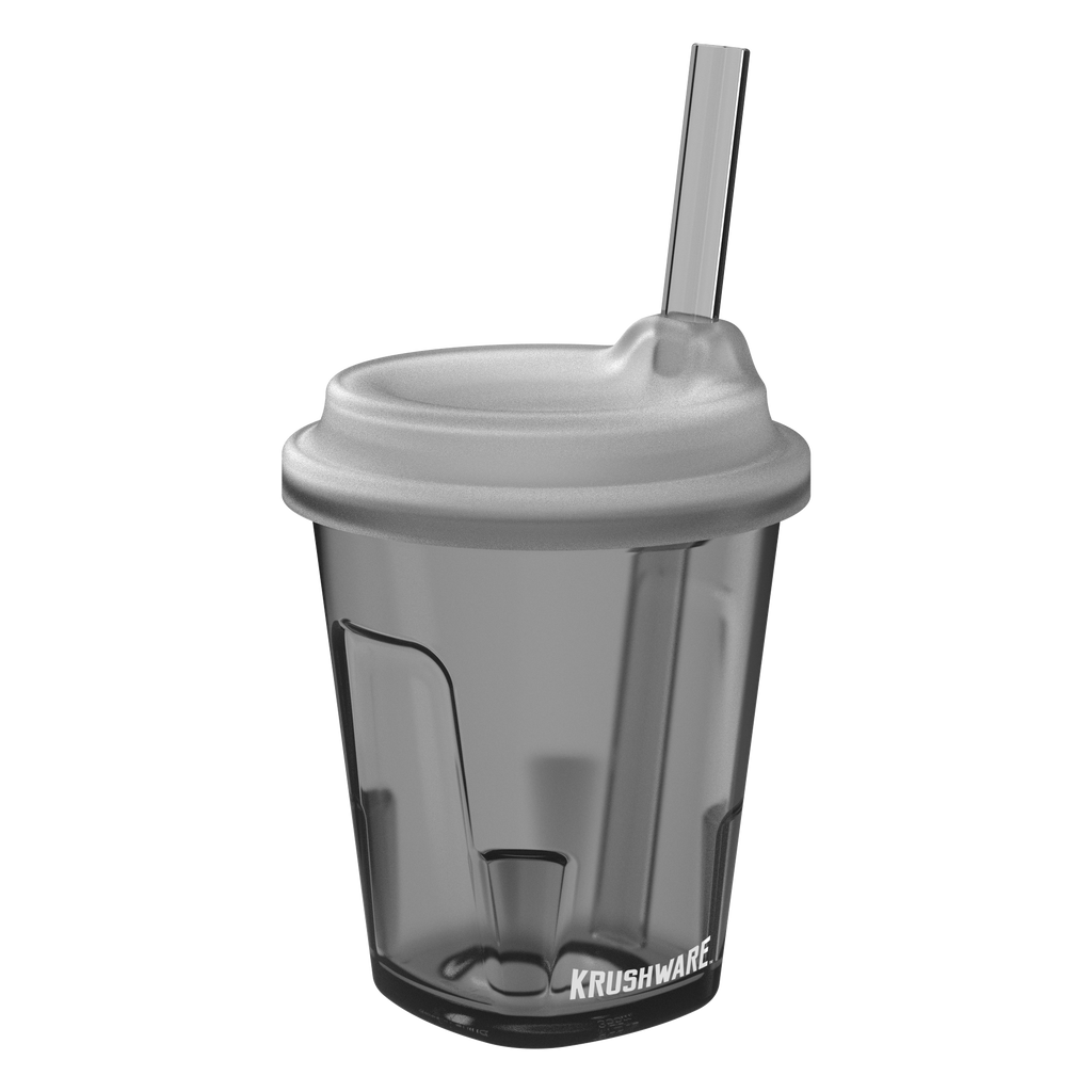KRUSHWARE 350ml silicone rocks cup with lid and smoke