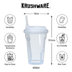 16oz Pint (Lid + Straw)